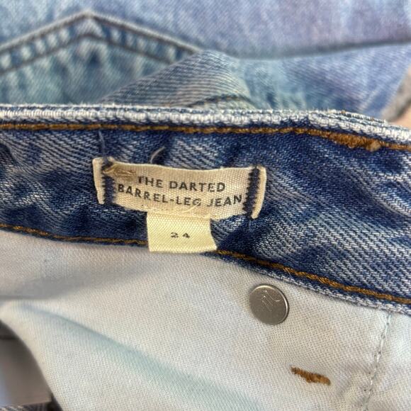 Madewell Darted Barrel Leg Jeans Oversize Baggy Denim Women's Size 24 - Picture 6 of 16